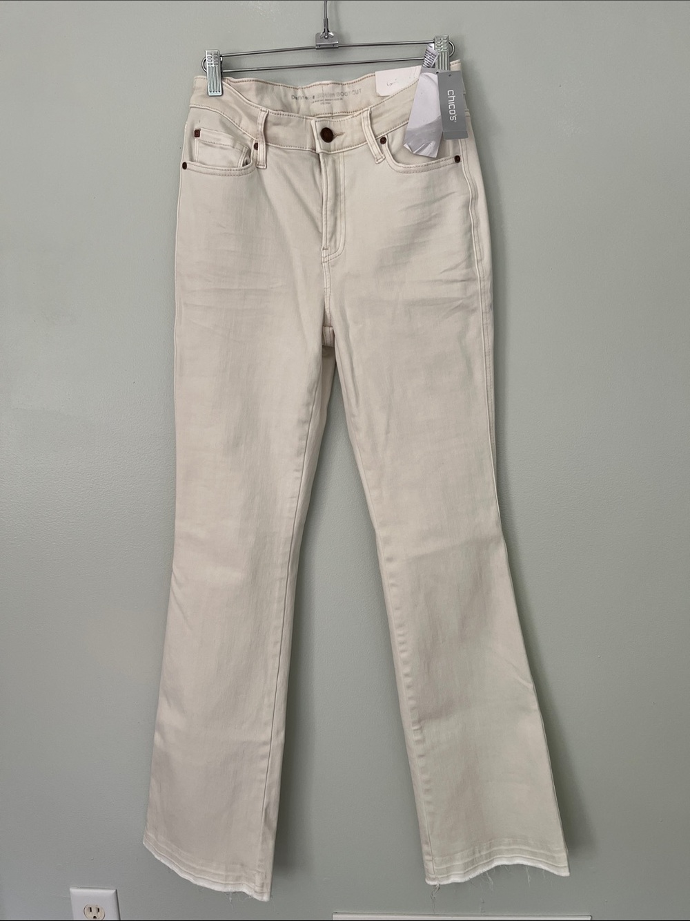 Cream  Boot Cut Jeans